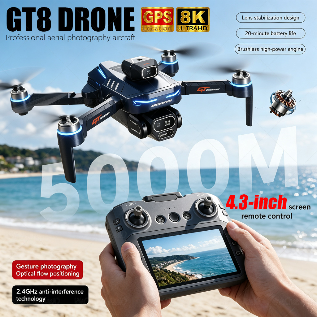 Drone Camera Night Vision - NUOVO Drone RC GT8 HD 4K