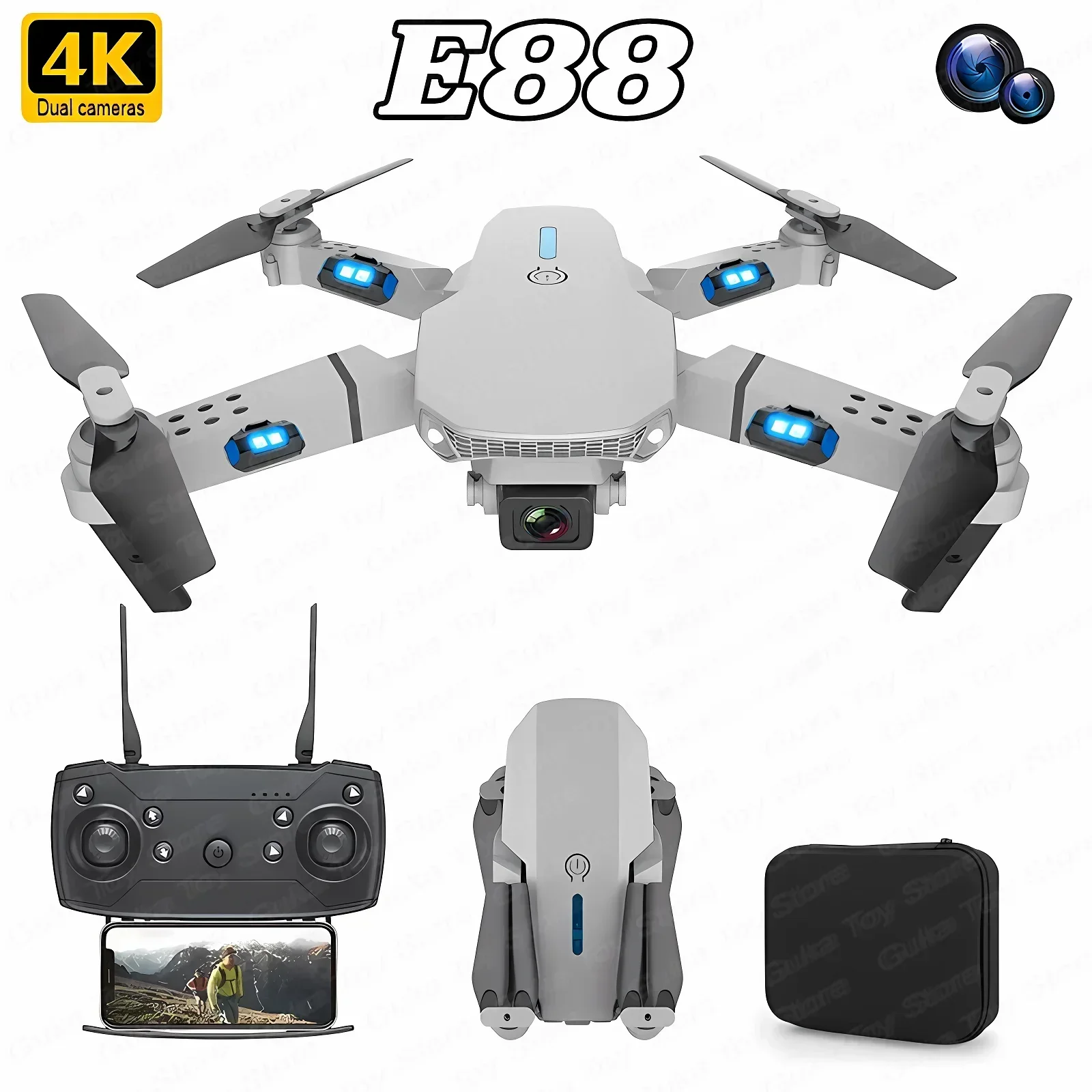 Drone Camera Wide Angle - E88 Pro WIFI FPV Drone grandangolare
