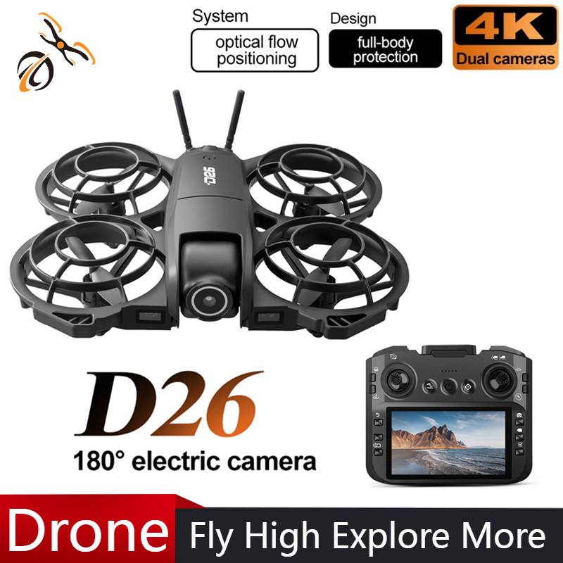 Drone Camera With Gimbal - Drone D26 4K HD Aereo 180°